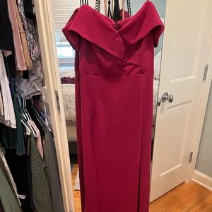Magenta Strapless Dress